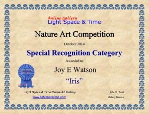 Artist Joy Watson Receives Special Recognition Award